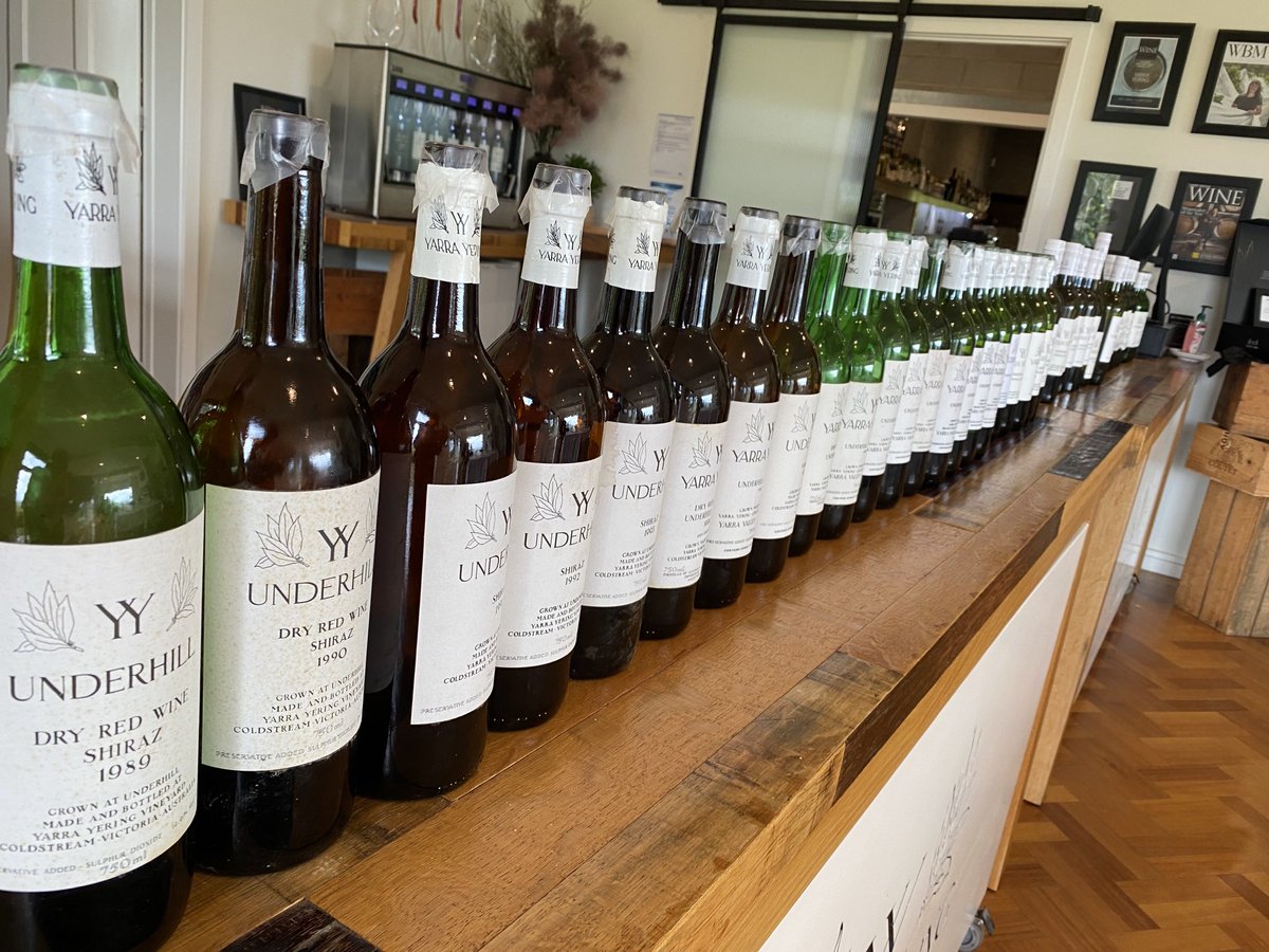 jeniport's tweet photo. How coincidental that Yarra Yering decided to celebrate 30 Years of Underhill Shiraz the same day they finished picking the 2023 Underhill Shiraz. Great timing, Sarah Crowe, chief winemaker! #yarrayering #yarravalley #underhillshiraz https://t.co/j6FAd1W0m7