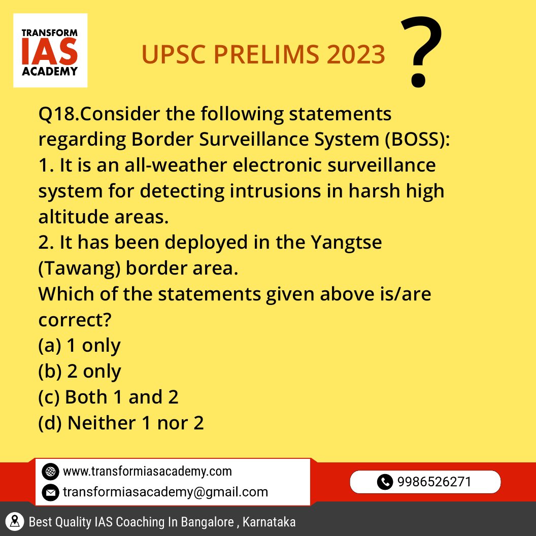 TRANSFORMIAS's tweet photo. UPSC PRELIMS 2023
Comment below the correct Answer
Follow us for Daily Important prelims Questions.
#prelims2023
#prelimsmcq
#prelimsquestions
#currentaffairs2023
#upsc2023
#IAS#UPSC
#transformiasacademy https://t.co/0vif9lZHBA