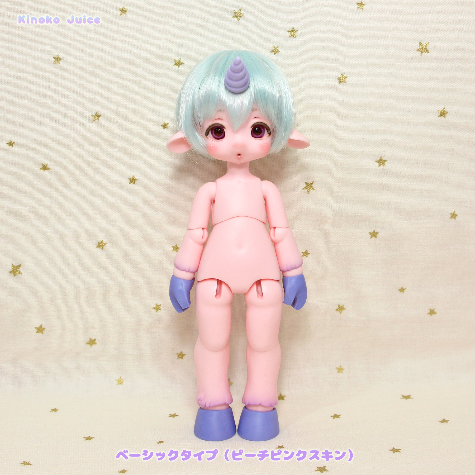 海外作家様作　アートドール　キノコ帽のうさぎ Nommi 400 v2 キノコ帽子シリーズ ベージュのうさぎちゃん