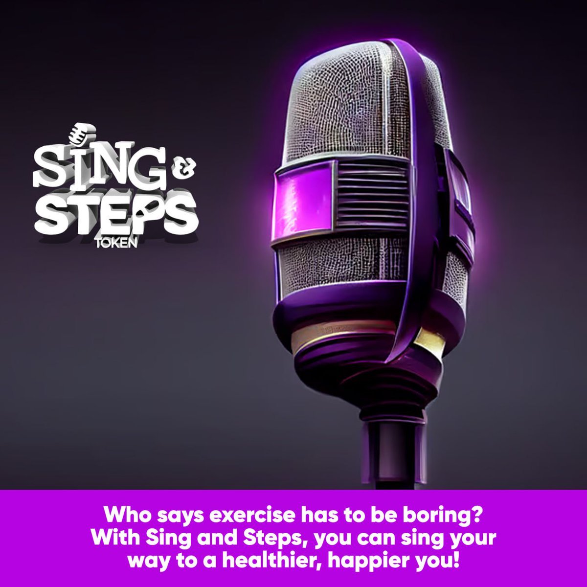 SingandSteps's tweet photo. "Sing and Steps is the revolutionary new app that allows you to earn digital currency while improving your physical and mental health."

Click the link below and sign up now!
https://t.co/phLq65MWsn

#Singandsteps #Singing #Walking #Blockchain #NFT https://t.co/UQM72bnJcv