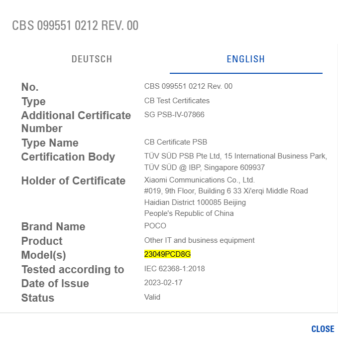 Poco F4 5G Listed on NBTC Certification Website, Expected to Launch Soon -  MySmartPrice