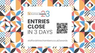 Staffordshire biggest businesses awards returns on 13 July 🏆

Find out more and submit a free #StaffsBizAwards application before the deadline on 31 March, here🔗 staffordshirechambers.co.uk/awards

 <a href="/StaffsChambers/">Staffordshire Chambers of Commerce</a>