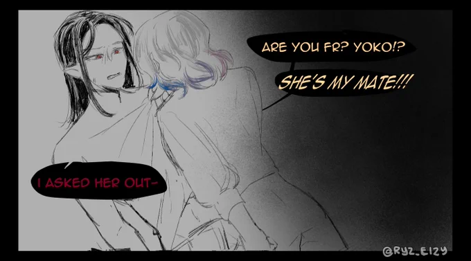 I made somethinn...................somethin that is super cursed :3 #wenclair #wenclairfanart #YokoInLovewithWednesday? 