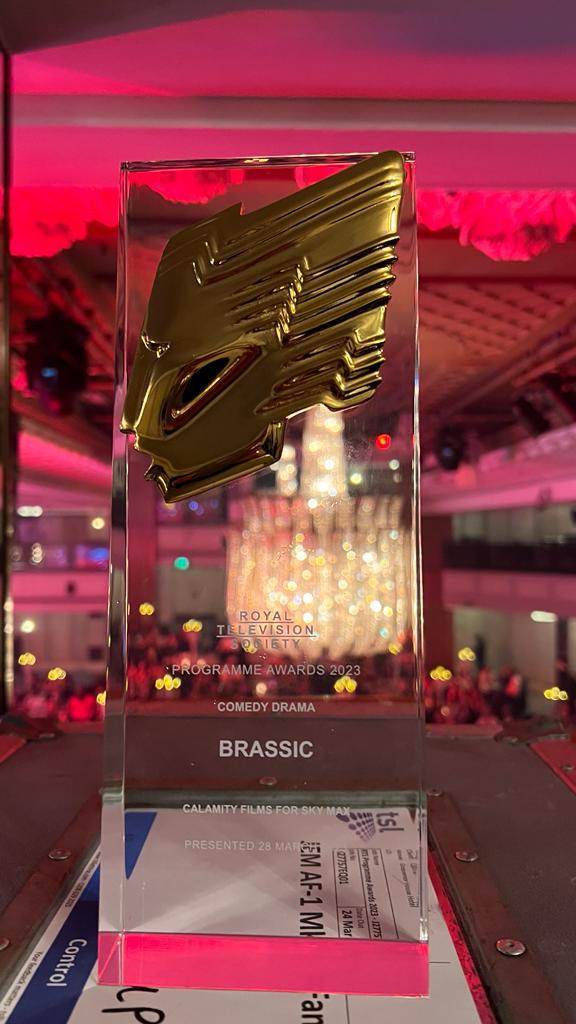 And the first ever comedy drama award at the Royal Television awards goes to…….BRASSIC! #brassic @skytv