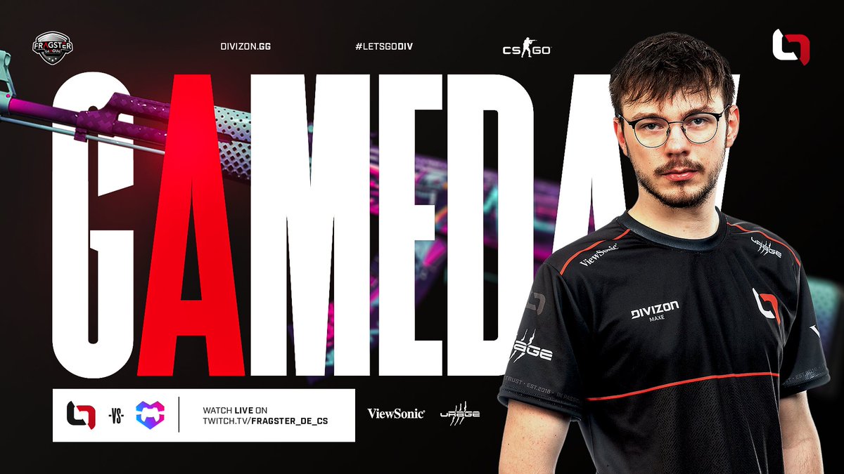 DIVIZON (@divizongg) on Twitter photo Next matchday for our CS:GO boys in the <a href="/FragsterD/">Fragster</a> League! 💪
With a win against <a href="/munich_esports/">Munich eSports e.V.</a>, we would bring us into a good position to fight for the playoffs spots in our two remaining matches, so let's get it! 🔥
⏰ 18:30 CEST
#LETSGODIV Next matchday for our CS:GO boys in the <a href="/FragsterD/">Fragster</a> League! 💪
With a win against <a href="/munich_esports/">Munich eSports e.V.</a>, we would bring us into a good position to fight for the playoffs spots in our two remaining matches, so let's get it! 🔥
⏰ 18:30 CEST
#LETSGODIV