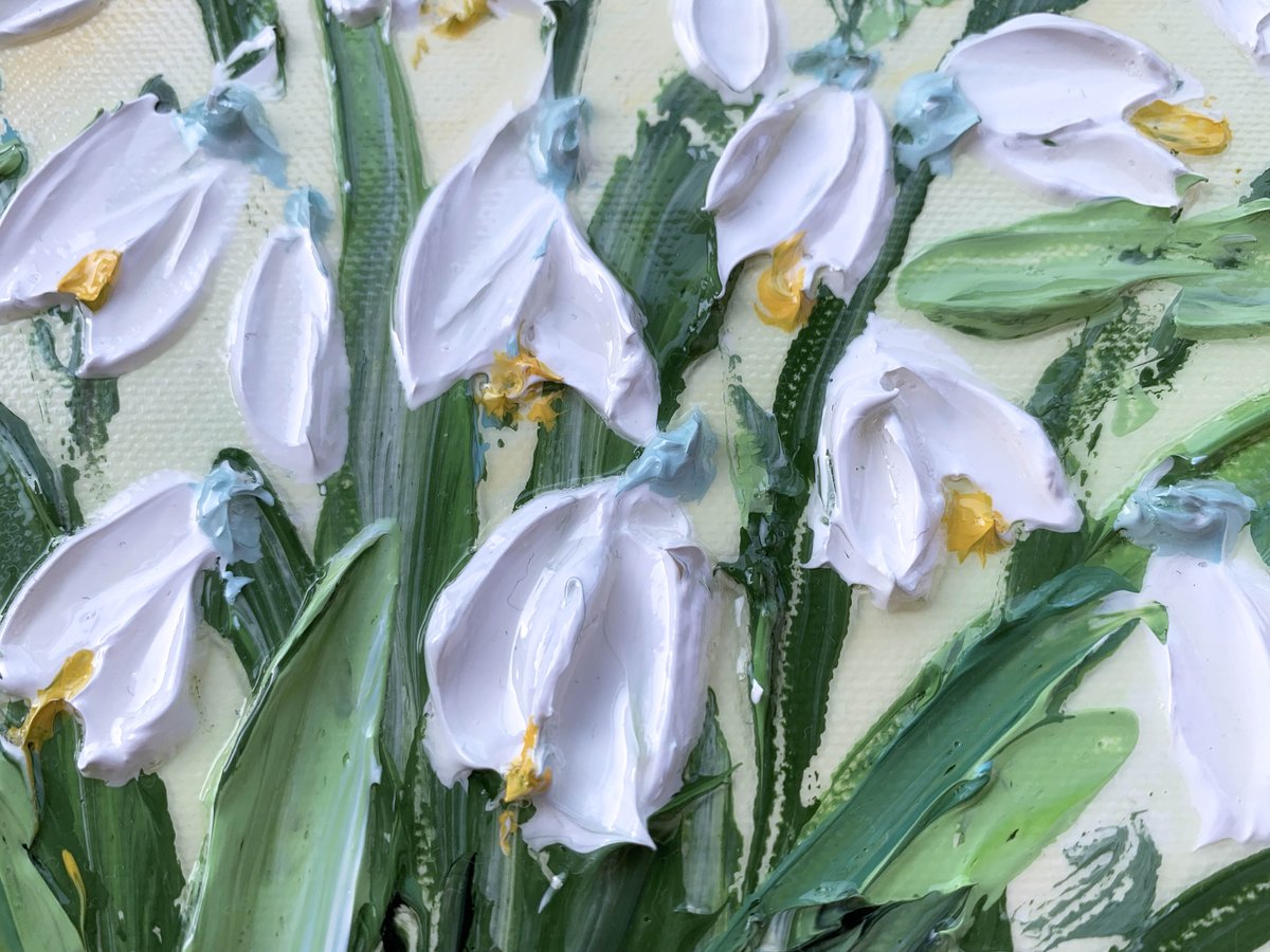 MilaZahumna's tweet photo. Highly textured flowers
#snowdrops #vangogh #impasto #thicktexture #impressionist #impressionism #floralpainting #acrylicpainting
#contemporaryartist #flowerspainting #texturedpainting #impastopainting #deepimpasto #springflower #flowers #artcollector #artgallery https://t.co/fMsXd4cR2J