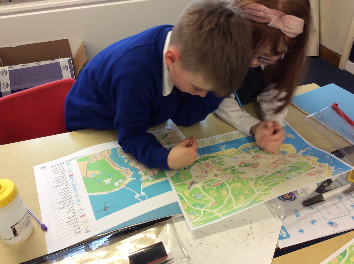 Parkfield's tweet image. #Y2 have been comparing coastal towns. They have been using maps to see what is similar and different to St Anne’s and Whitby. #geography  #mapskills