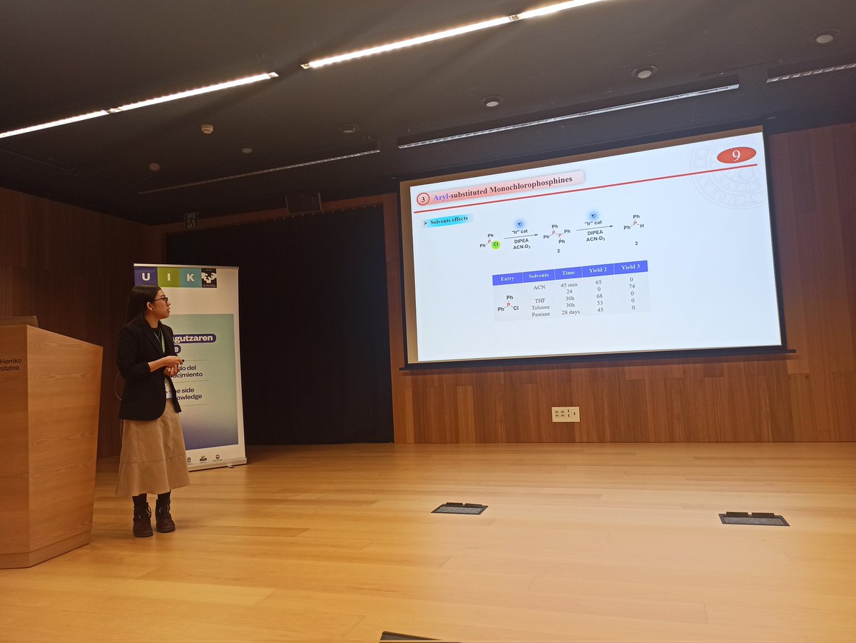 Now is the turn of Tran Thi Thuan from Uppsala University @UU_University Amazing talk about Primary and Secondary Phosphines from Photoredox-catalyzed activation from Halophosphines
