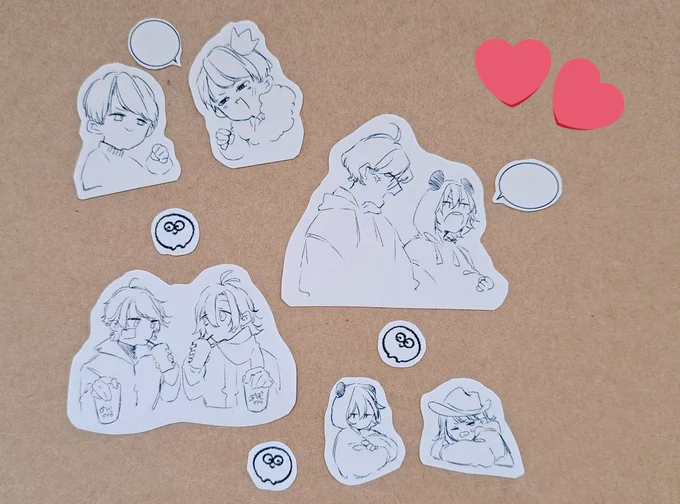 スケブに貼った!かわい! 