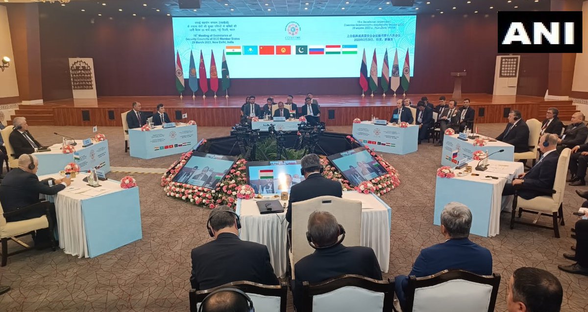 EconomicTimes's tweet photo. The meeting of the #NationalSecurityAdvisors (NSA) of the #ShanghaiCooperationOrganization (SCO) is underway in Delhi.

(ANI) 

🛰️ Catch the day's latest news ➠ https://t.co/pfmoFujo0A https://t.co/ghfQac7OCS