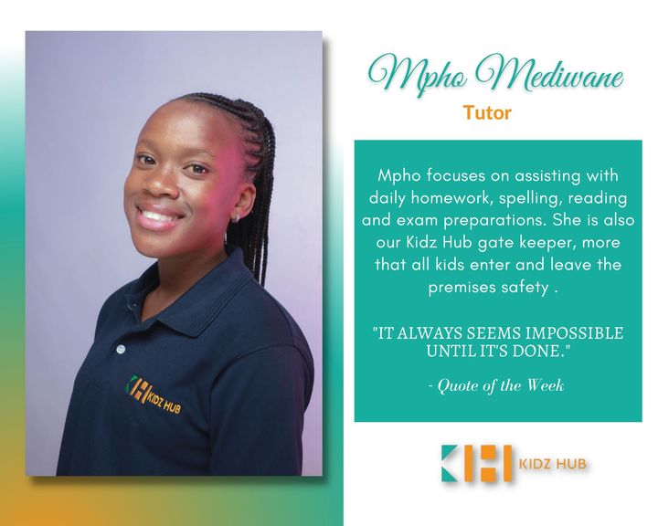 This week's #WomanWednesday we celebrate our enthusiastic tutor Mpho Mediwane 🤩🙌🧡💚
#alumniteam