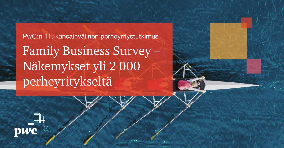 PwC:n Family Business 2023 -tutkimuksen tulokset ovat nyt täällä! 📢 

Tutkimuksessa pureuduttiin niin kasvun, luottamuksen kuin vastuullisuuden teemoihin. 

Lue lisää uunituoreista tuloksista täällä: hubs.li/Q01JsKcp0

#PwCFamBizSurvey #perheyritys