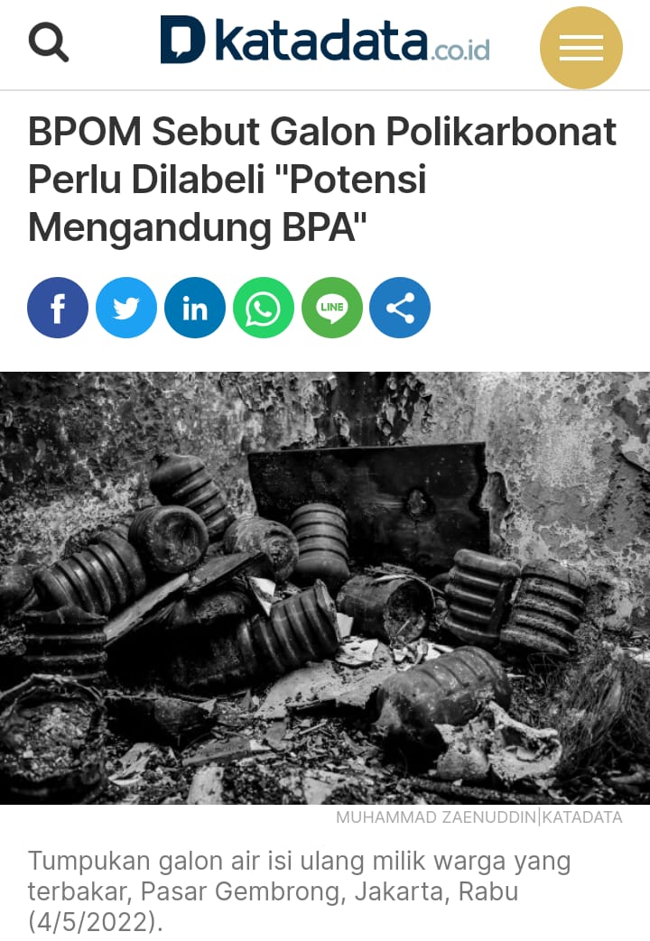 PaltiHutabarat's tweet photo. Pelabelan BPA Free, Ancaman Besar Bagi Dinasti Bisnis Aqua..

Sebagai perusahaan air mineral,  Danone Aqua merupakan dinasti bisnis air mineral yang menguasai banyak konsesi cadangan air tanah di Indonesia. Namun adanya pelabelan BPA Free, kenyamanan Danone Aqua pun terusik.. https://t.co/gRwEc7nzB7