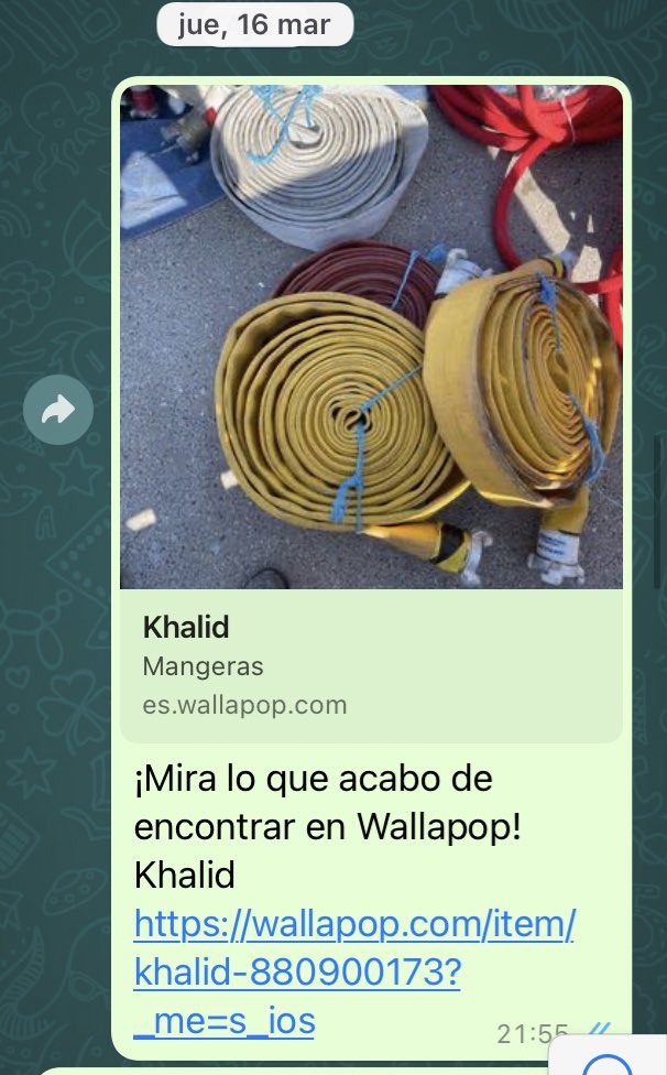 cuess88's tweet photo. #IFVillanuevadeViver @guardiacivil @BrigadasForest @BombersDipcas ayer en Wallapop,vi que un tal Khalid, vendía mangueras,su ubicación es de San Vicente de Cortes, muy próxima al incendio.Ya la hice llegar a unos amigos que tienen gente trabajando en el incendio.nopensemos mal https://t.co/rFOq2bSUSf