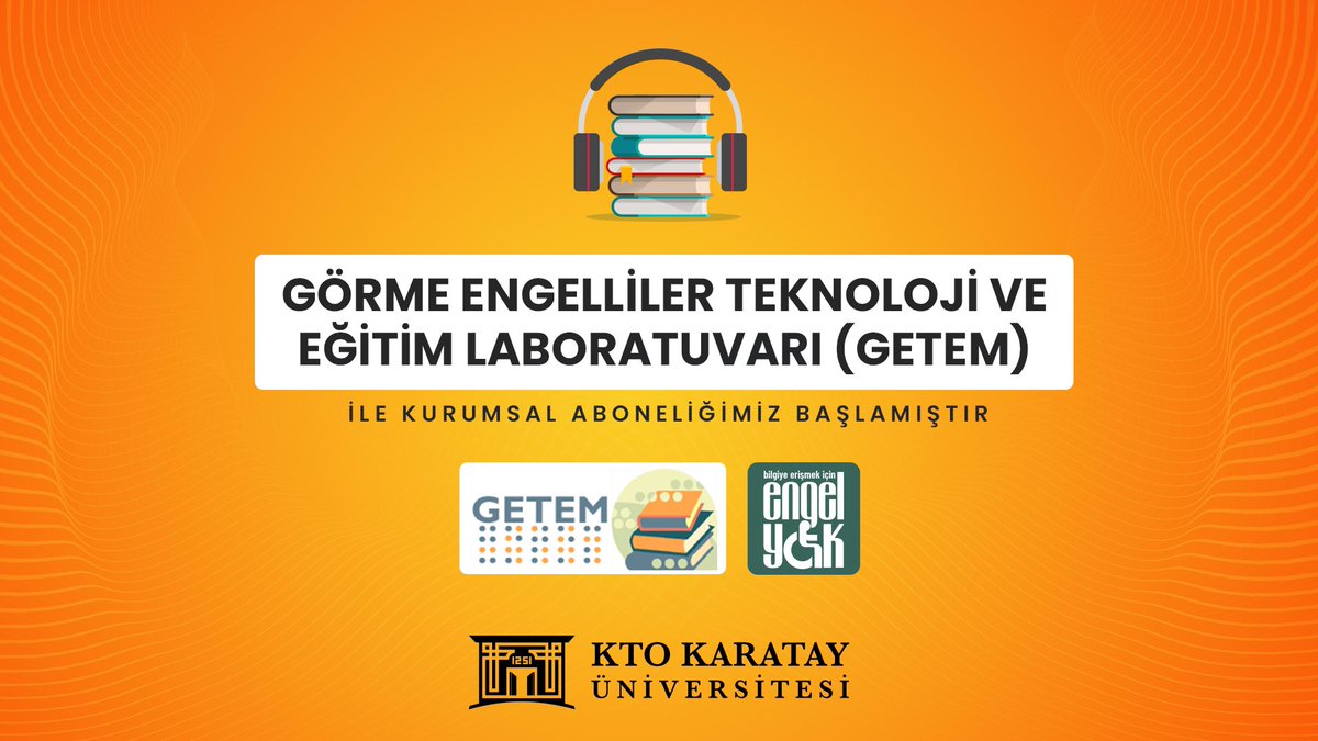 Görme engelli öğrencilerimizin, eğitim hayatlarını kolaylaştırmak ve teknolojiye erişimlerini sağlamak için Görme Engelliler Teknoloji ve Eğitim Laboratuvarı (GETEM) ile kurumsal aboneliğimiz başladı. 👏