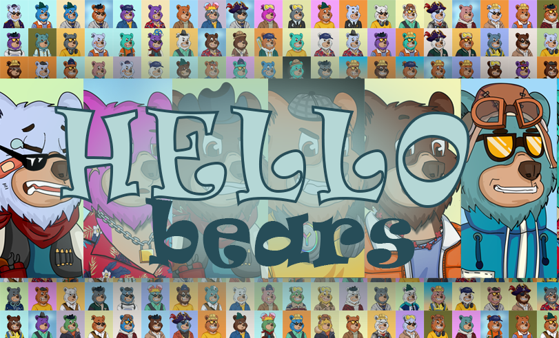 HelloBears_nft's tweet photo. Excited to announce the launch of our new NFT collection, @HelloBears_nft! These adorable bears are ready to be adopted by crypto enthusiasts around the world. https://t.co/Y8BHKdYrnx