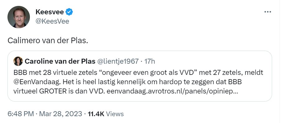 SterkVest's tweet photo. @KeesVee Heerlijk toch... het ontbijt dat #keesverhoeven al sinds 16 maart dagelijks inneemt 🤣🤣🤣
Moet toch heerlijk zijn als je later aan je kleinkinderen je tweets kunt laten zien, om daarmee aan te willen tonen dat je een "groot politicus" was... https://t.co/Yp4t35wPqi