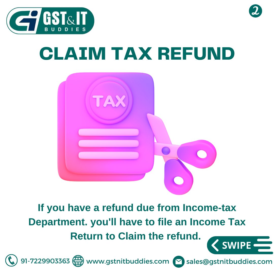 gst_itbuddies's tweet photo. 5 Reasons to File Income Tax Return

Connect with us: - +91-7229903363

Mail us: - sales@gstnitbuddies.com

Website: - https://t.co/nEAKd8Y0du

#incometax #india #incometaxindia #gst #tax #incometaxseason #gstindia #taxation #incometaxtime #incometaxteamindia #incometaxation #gstindianews #taxtime #gstindia2023 #taxrefund #returns #taxes #penalties #mcom #icai #cma #companies #outsourcing #incometaxreturnfiling