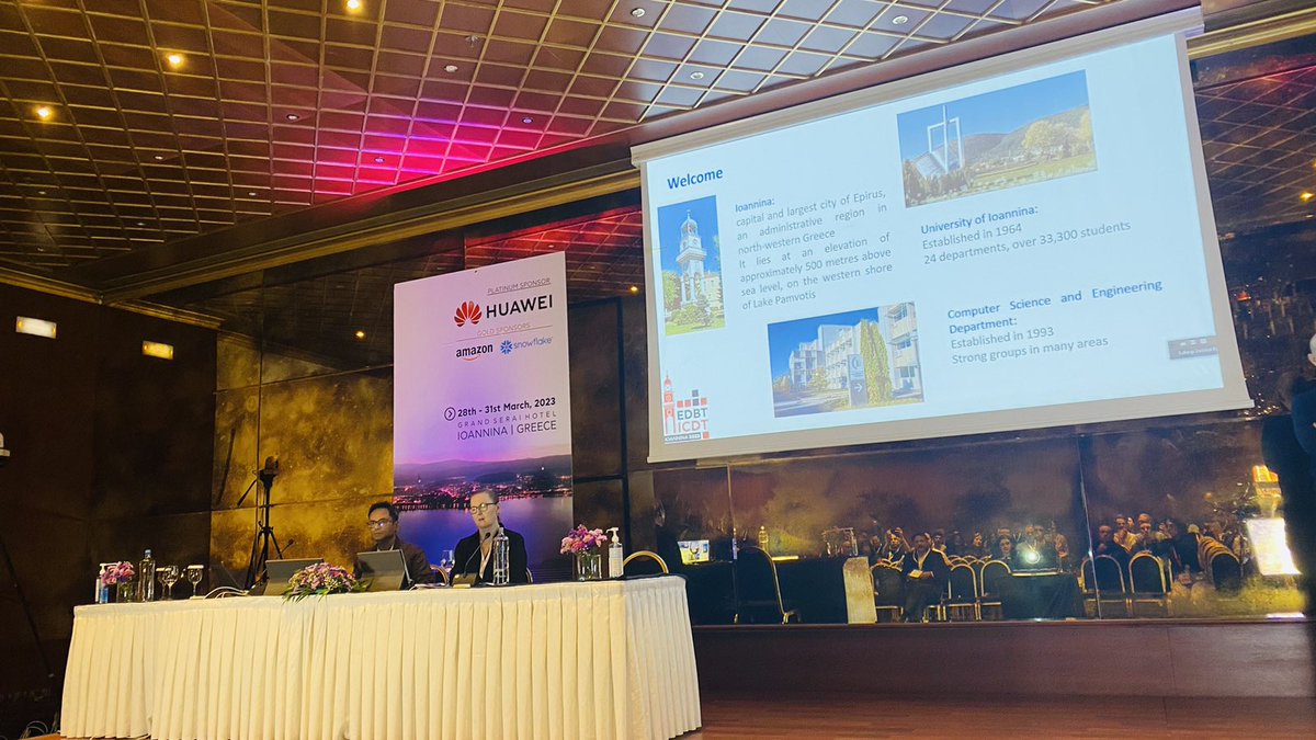 DAY 2 - EDBT opening!
Honored to welcome our keynote speaker Profesor  Jayant Haritsa and our Session Chair: Sourav S Bhowmick
#Edbt2023 #Ioannina