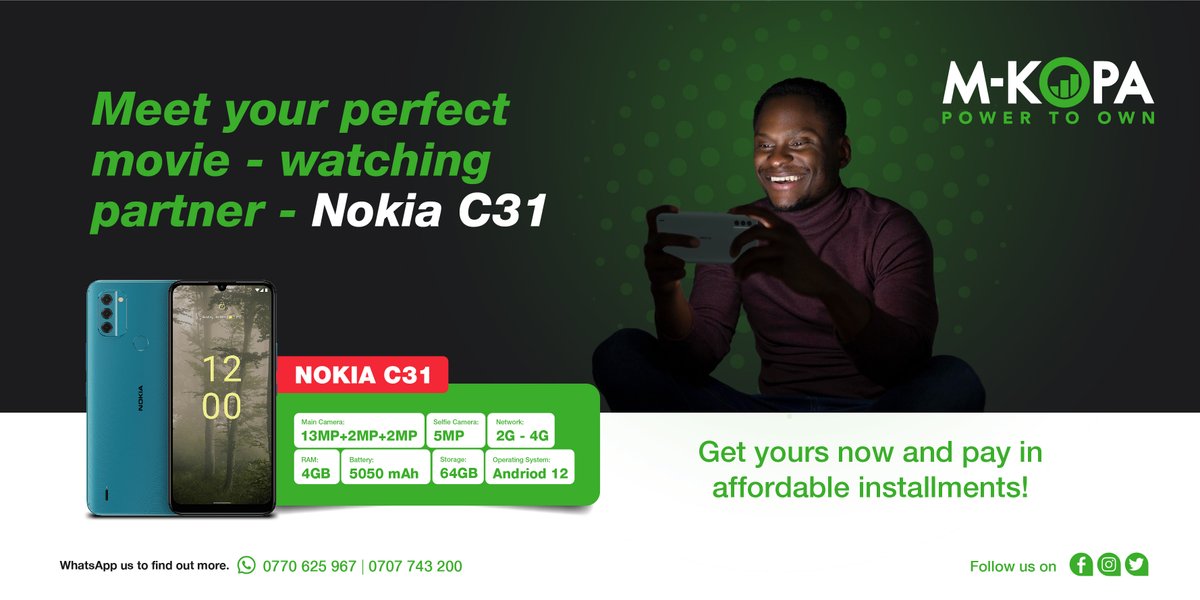 mkopauganda's tweet photo. With a large display and long battery life, be sure to enjoy hours of movie-watching without interruption.
Get yours today by chatting us on WhatsApp today to know more.
MTN: 0770 625967
Airtel: 0707 743200
#MKOPAUganda
#PowerToOwn https://t.co/rRIrLvBmUl