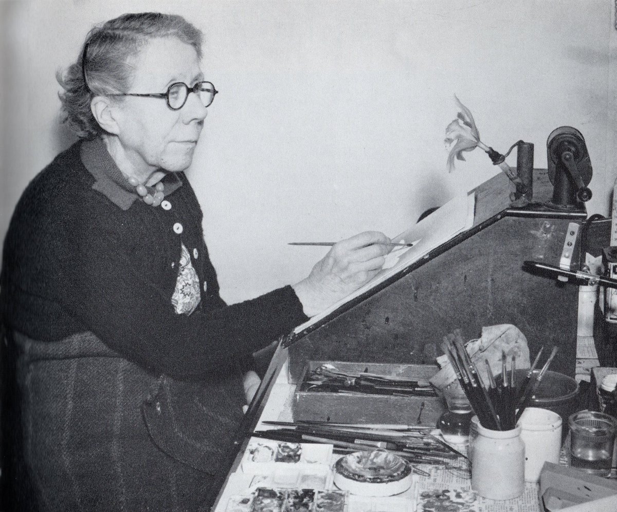 RoadSw9's tweet image. Nelly Roberts, orchid artist died #OTD 1959. Lived all her life and painted 1000s orchids on Loughborough Road. We placed a plaque on her unmarked grave and her house last year. 

Guided walks to visit both and hear about other amazing people who made south London home. Thread 👇