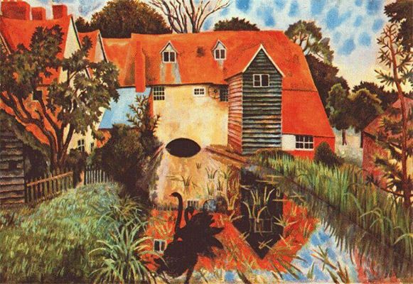 Dora Carrington - The Mill at Tidmarsh (1918)