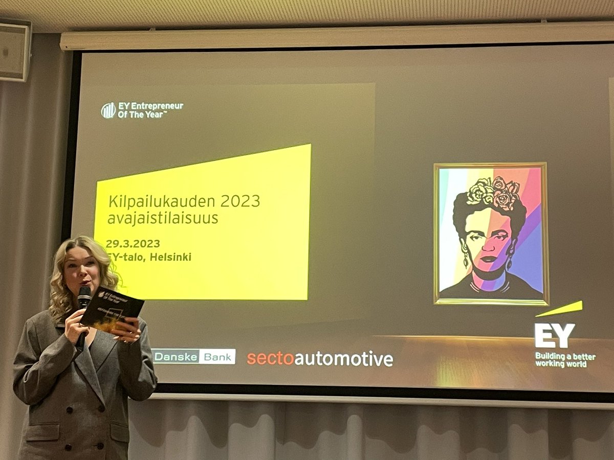 Tänään alkaa Entrepreneur of the Year -kilpailu. Avajaiset Helsingissä, kevään kuluessa ympäri Suomen. Nyt kisahousut jalkaan ja mukaan! #EOY_suomi