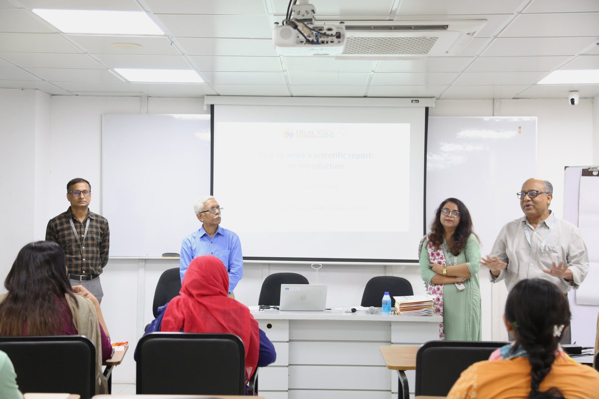 BRACJPGSPH's tweet photo. Short course on ‘How to write a #scientificreport: An introduction’ has started 
The course aims to train #researchers &amp; #development practitioners to hone their skills to gather &amp; analyse data, critically interpret &amp; discuss findings in writing scientifically https://t.co/tDEt1sWGwc