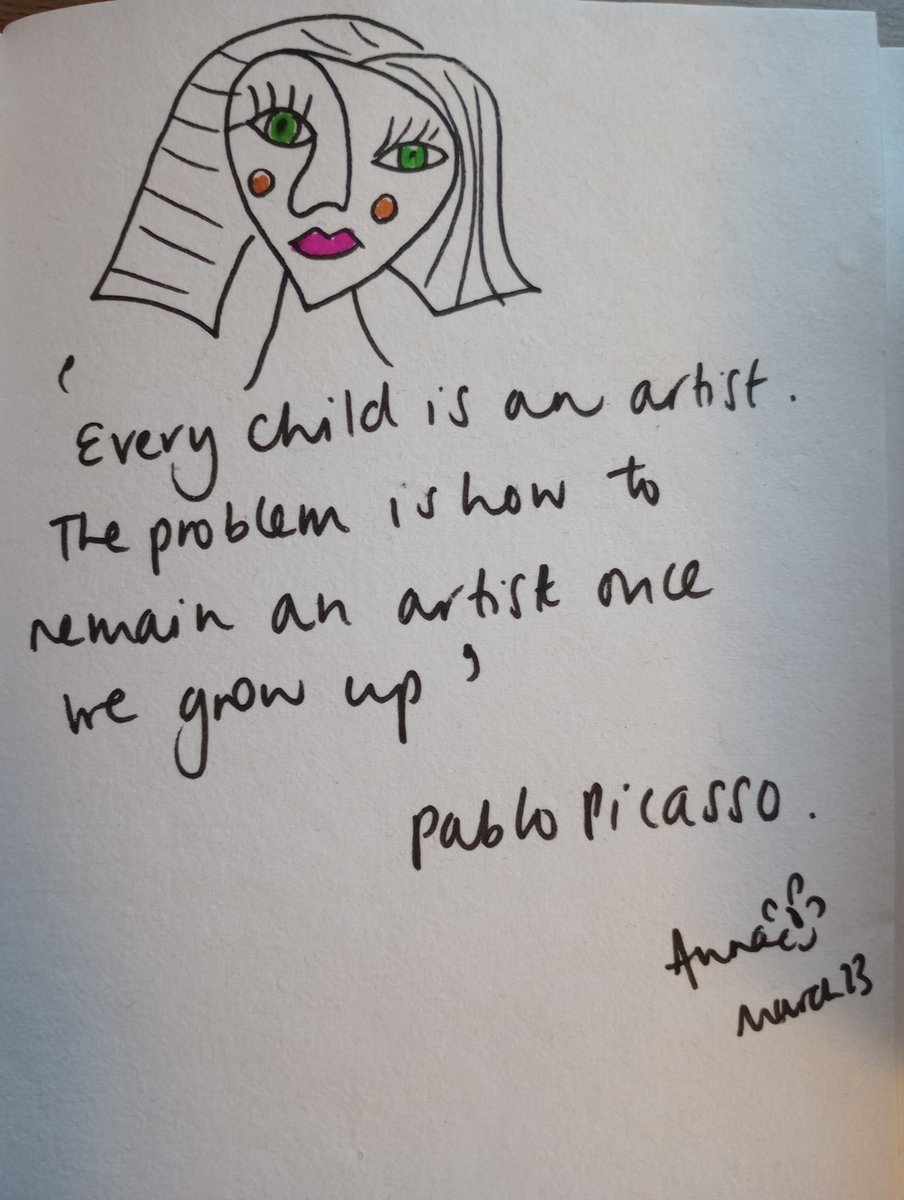 anna baverstock (@anna_annabav) on Twitter photo 'Every child is an artist. The problem is how to remain an artist once we grow up' Pablo Picasso
How do we retain our creativity as doctors and HCP? <a href="/crxeate/">cRxeate</a> <a href="/LouiseYounie/">Louise Younie</a> @doc_bipolar <a href="/drtarageorge/">Tara George</a> <a href="/DrNicolaDavis/">Nicola Davis</a> @RemaJyothirmayi <a href="/roshni_beeharry/">🌟Roshni Beeharry 💙 aka The Peripatetic Academic</a> 'Every child is an artist. The problem is how to remain an artist once we grow up' Pablo Picasso
How do we retain our creativity as doctors and HCP? <a href="/crxeate/">cRxeate</a> <a href="/LouiseYounie/">Louise Younie</a> @doc_bipolar <a href="/drtarageorge/">Tara George</a> <a href="/DrNicolaDavis/">Nicola Davis</a> @RemaJyothirmayi <a href="/roshni_beeharry/">🌟Roshni Beeharry 💙 aka The Peripatetic Academic</a>