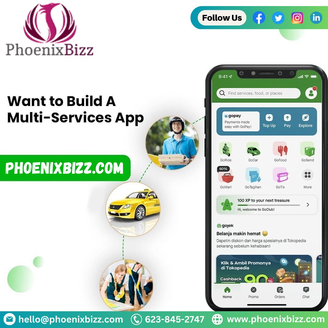 Are you tired of using multiple apps for different services? 📱💻 Say hello to PhoenixBizz - the one-stop solution for all your needs!🚀
drop us your requirements - hello@phoenixbizz.com
☎️Reach us at : (+1) 623-845-2747
Visit🌐: bit.ly/39F6O4c
#OnDemandServices #Digital