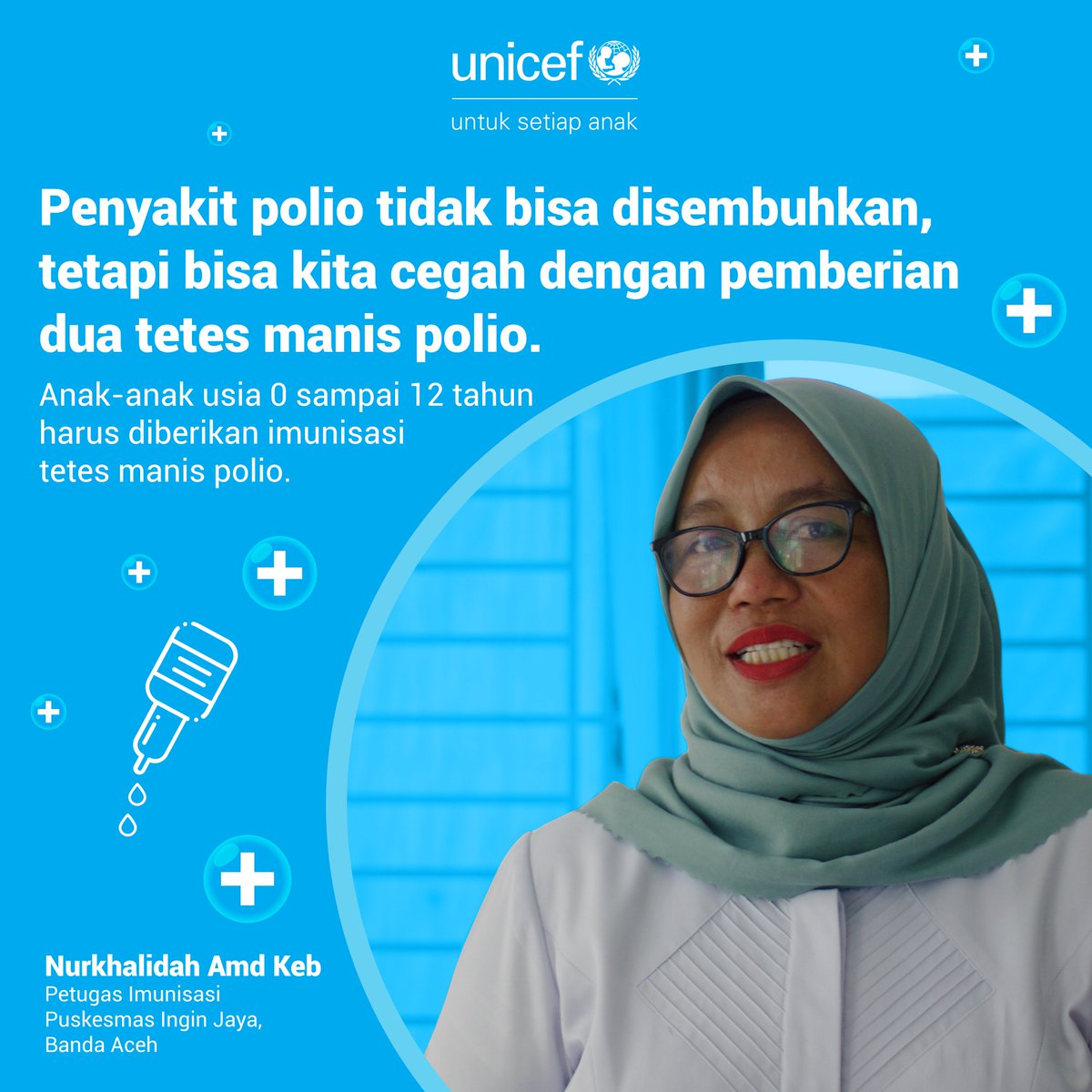UNICEF Indonesia on Twitter "Imunisasi tetes polio penting untuk