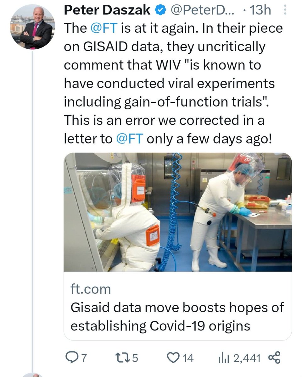 zasdak's tweet image. Clarification: My partners in Wuhan simply enhanced viruses to understand their potential outcomes in nature, so these viruses would still be considered natural or naturally enhanced. #NaturePlus #NotGainOfFunction