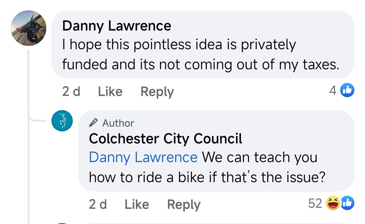 Mikeilloyd's tweet photo. Another city and another #cycling initiative for #SecureBikeStorage with the addition of an eCargo Bike Library & cafe.
Loved the witty replies on their Facebook account too.
@myworcester
@BikeWorcester https://t.co/2rL1Ms3qeh