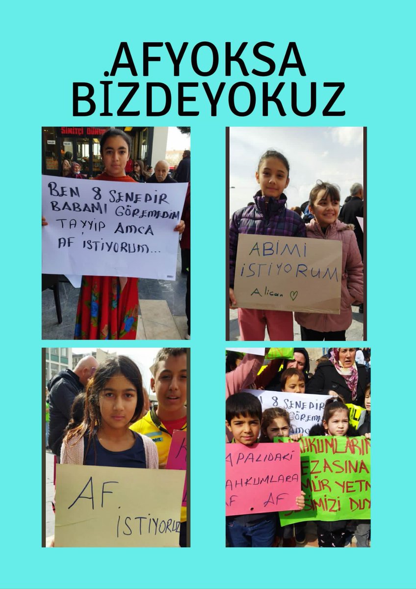 #MüjdeSırasıMahkumun

AFMüjdesi Bekliyoruz

#AF YOKSA 30 paket çıksa çözüm değil

Ayrılıklar aileleri parçaladı
Bugün değilse ne zaman İNFAZ İNDİRİMİ veya #Af verilecek

TOPLUMSAL BARIŞ İÇİN ŞİMDİ #AF ZAMANI

<a href="/kilicdarogluk/">Kemal Kılıçdaroğlu</a> <a href="/RTErdogan/">Recep Tayyip Erdoğan</a> <a href="/iletisim/">T.C. İletişim Başkanlığı</a> <a href="/Akparti/">AK Parti</a> <a href="/ikalin1/">İbrahim Kalın</a> <a href="/dbdevletbahceli/">Devlet Bahçeli</a>
