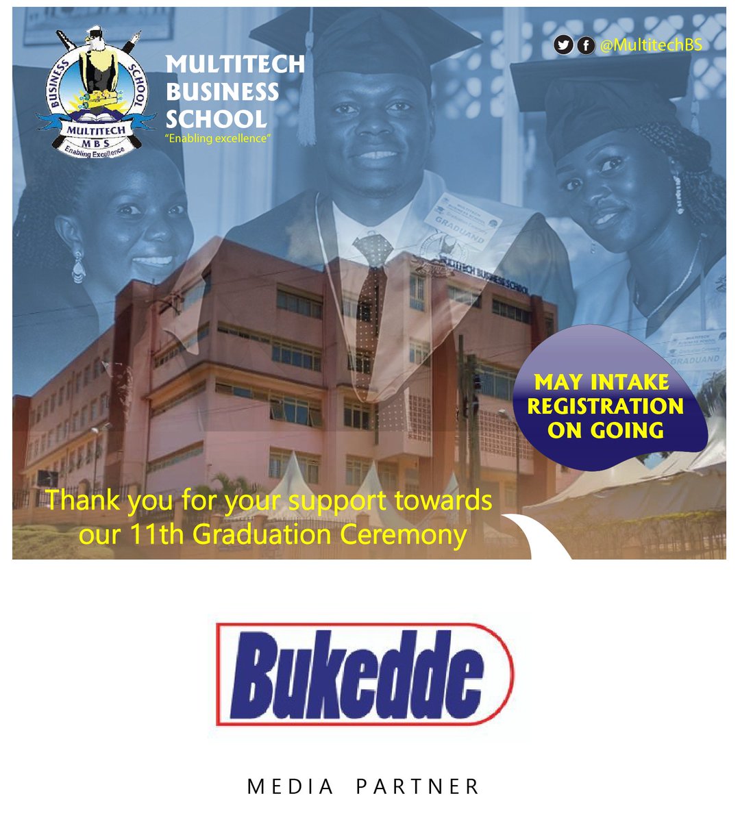MULTITECHBS's tweet photo. #Appreciationtweet
Thanks, @bukeddeonline, for your support towards the recent graduation ceremony on 24th.3.2023.
#MultitechBS https://t.co/Yq4JT5ChjG