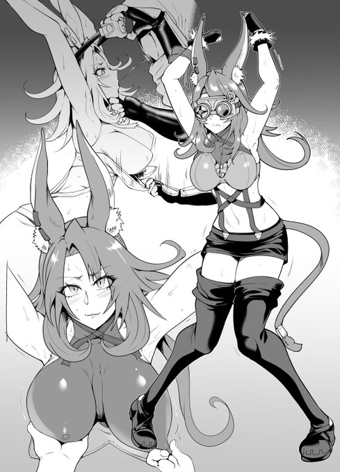 今日はMTGなり遊戯王なりカードゲームの話で喧しくしてしまったので侘びエロ、過去SKEBで描かせていただいた鉄獣姉貴をホイ 