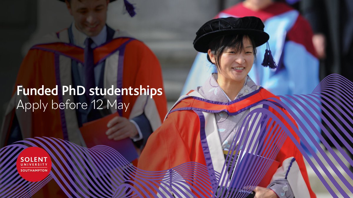 SolentUni's tweet photo. We have 2 paid #PhD #Studentships available! Join our supportive #research team in Southampton https://t.co/b2EdKO4zMT
#EnvironmentalPolicy #SustainableEngineering #SocialPolicy #SocialResearch #HEPolicy #HumanFunction #CulturalResearch #ArtsResearch #MediaPolicy #HealthResearch https://t.co/qVZnvqsHqJ