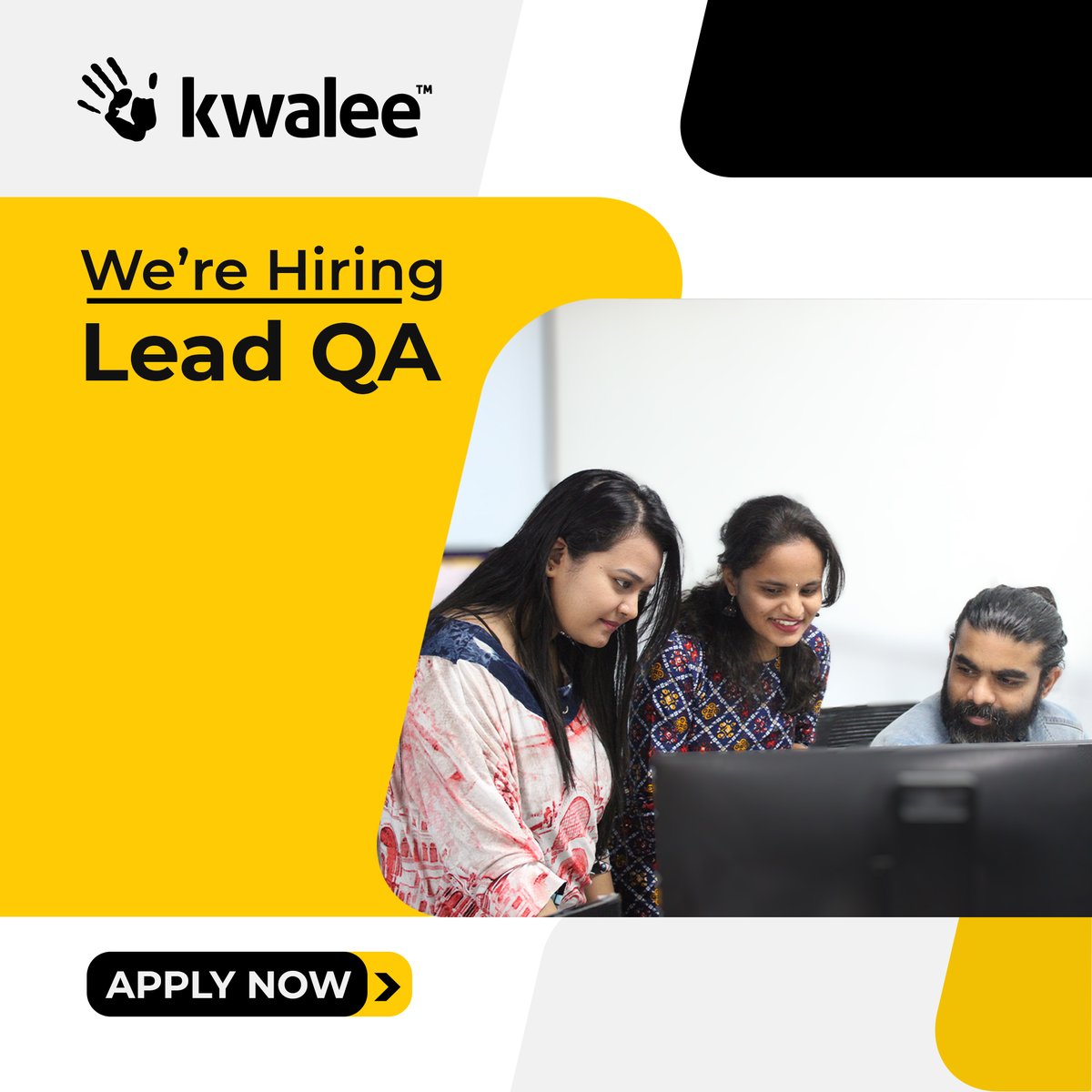 kwalee's tweet photo. Kwalee, one of the world's leading multi-platform game developers and publishers, seeks a Lead QA to join our growing team in Bangalore.
As our QA Lead, you'll lead and manage teams and processes across several QA projects at a time.
#WeAreHiring #QALead https://t.co/n4BNW5Kmnc