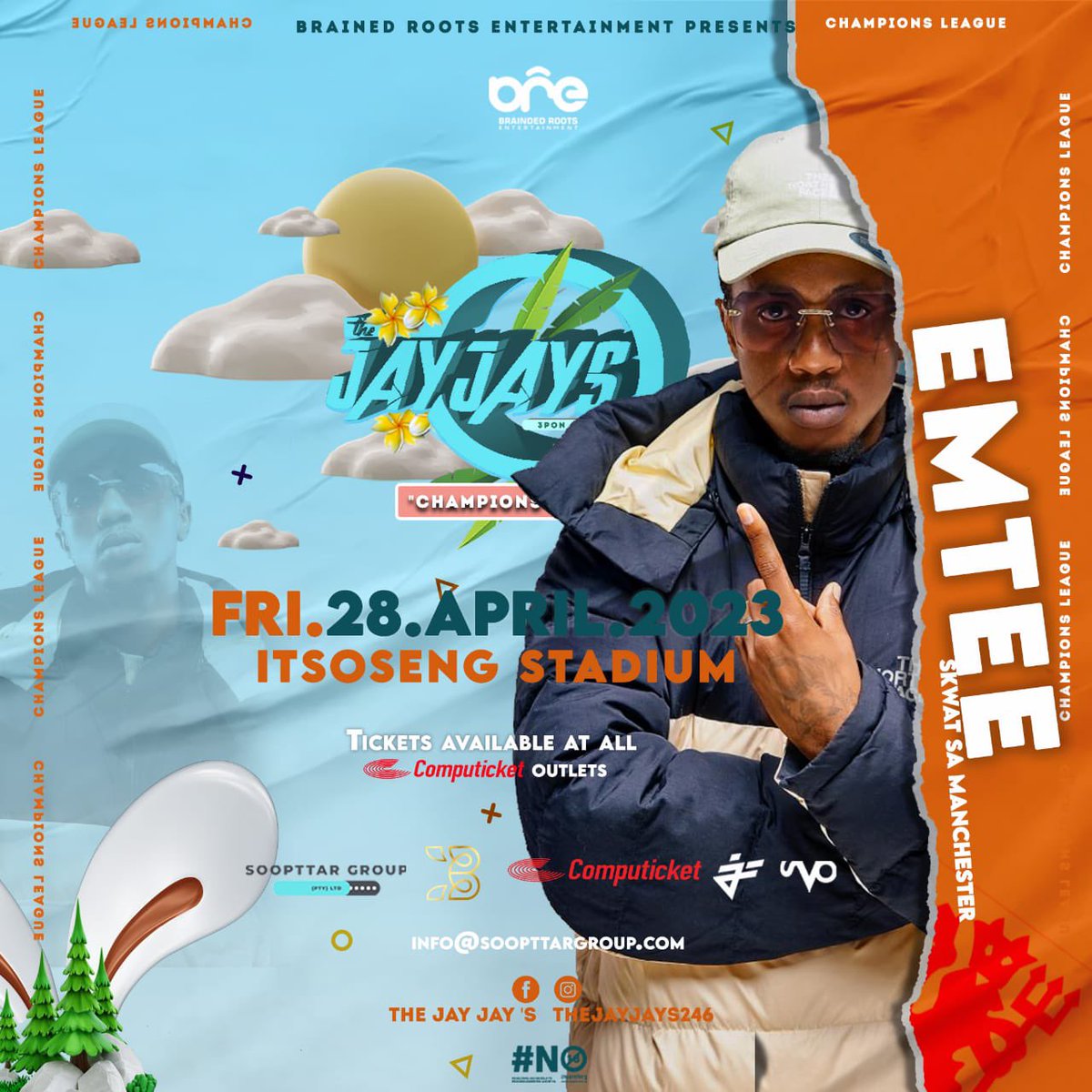 Potraislenyora's tweet photo. @TheJayJaysRSA happy to announce that the ghetto hero @emteerecords is making way to Itsoseng 

#thejayjays #thejayjaysRSA

#thekhalchaunlocked https://t.co/zpoWd5Rifl