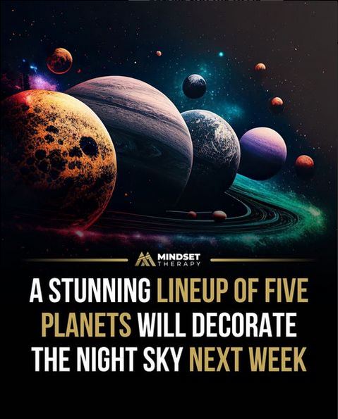 _MuhammadZihad_'s tweet photo. Get ready for a spectacular celestial show next week as five planets align in the night sky!

Don't miss your chance to witness Mercury, Venus, Saturn, Mars, and Jupiter simultaneously.

Collected from:https://t.co/79QSCMqW7b https://t.co/2vvohVRgMW