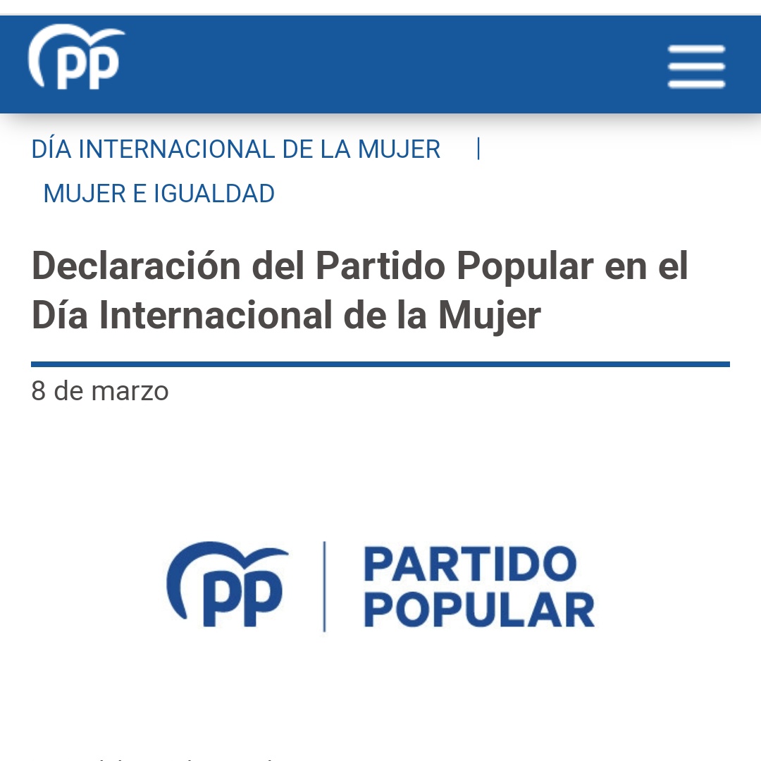 Jagospierre's tweet photo. El pasado 8 de marzo @ppopular hacía pública una Declaración en el Día Internacional de la Mujer. Declaración que merece alguna matización histórica. En concreto dos matizaciones. https://t.co/XpxgTBd77n