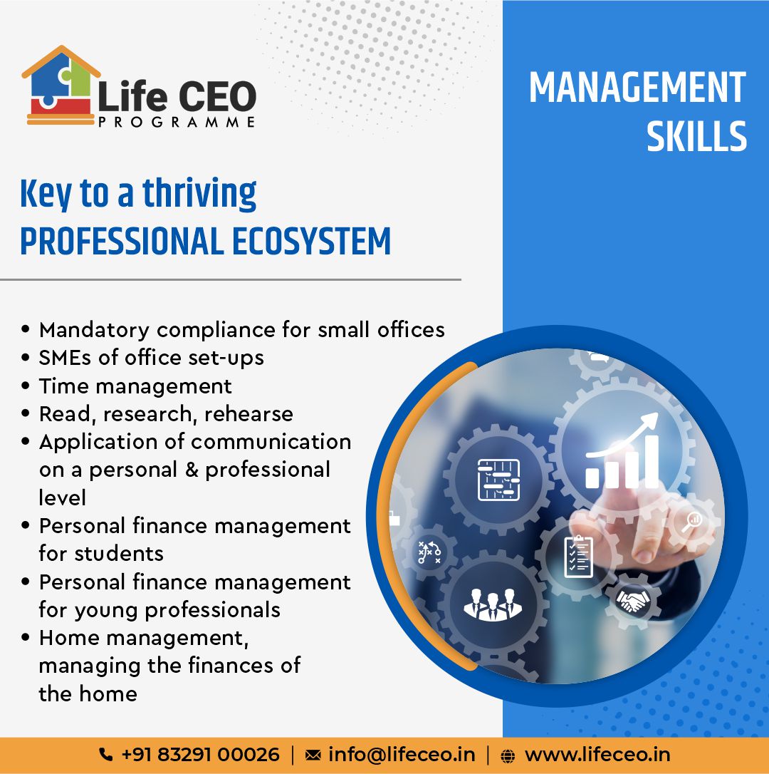 LifeCEO_Prog's tweet photo. Good management skills are vital for any organization to succeed and achieve its goals and objectives. Management skills are the attributes or abilities that assist in fulfilling important tasks in an organization. 

Learn More : https://t.co/VORgmzTMP6

#lifeceoprogramme https://t.co/MY3KpIncCB