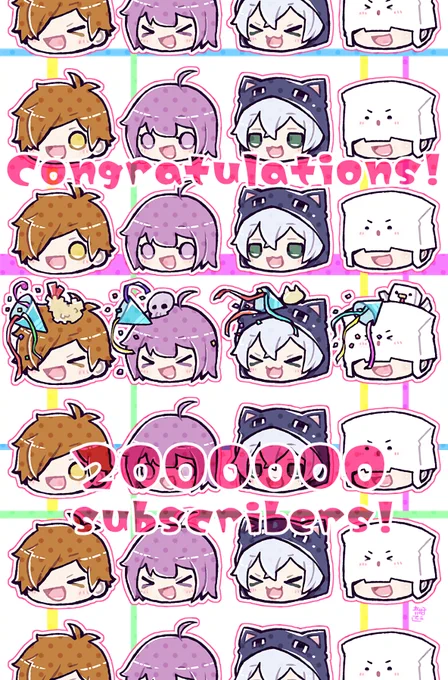 登録者200万人おめでとうございます!🎊🎊🎊🎊
 #日常組200万人 