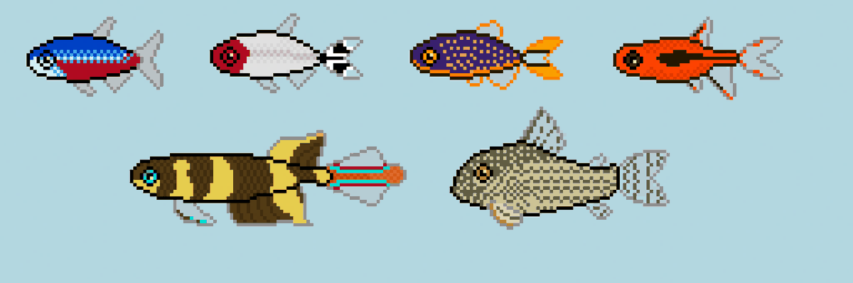 _ItsDinnerTime's tweet photo. A picture not for ants this time.
Can you recognize the fish?

#pixelart #nanofish https://t.co/sPS88QyWDo