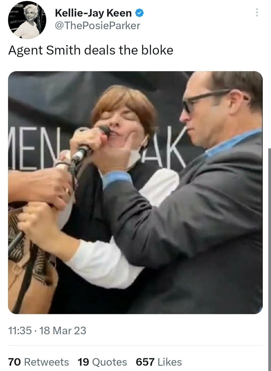 infoladen_wels's tweet photo. Zur Einordnung von "Let Women Speak":

In diesem Tweet feiert Posie Parker den Moment als mehrere Secus eine Frau (vorm Let Women Speak Banner!) Zu Boden und das Mikro aus der Hand gerissen haben https://t.co/04EQhRTIm7
