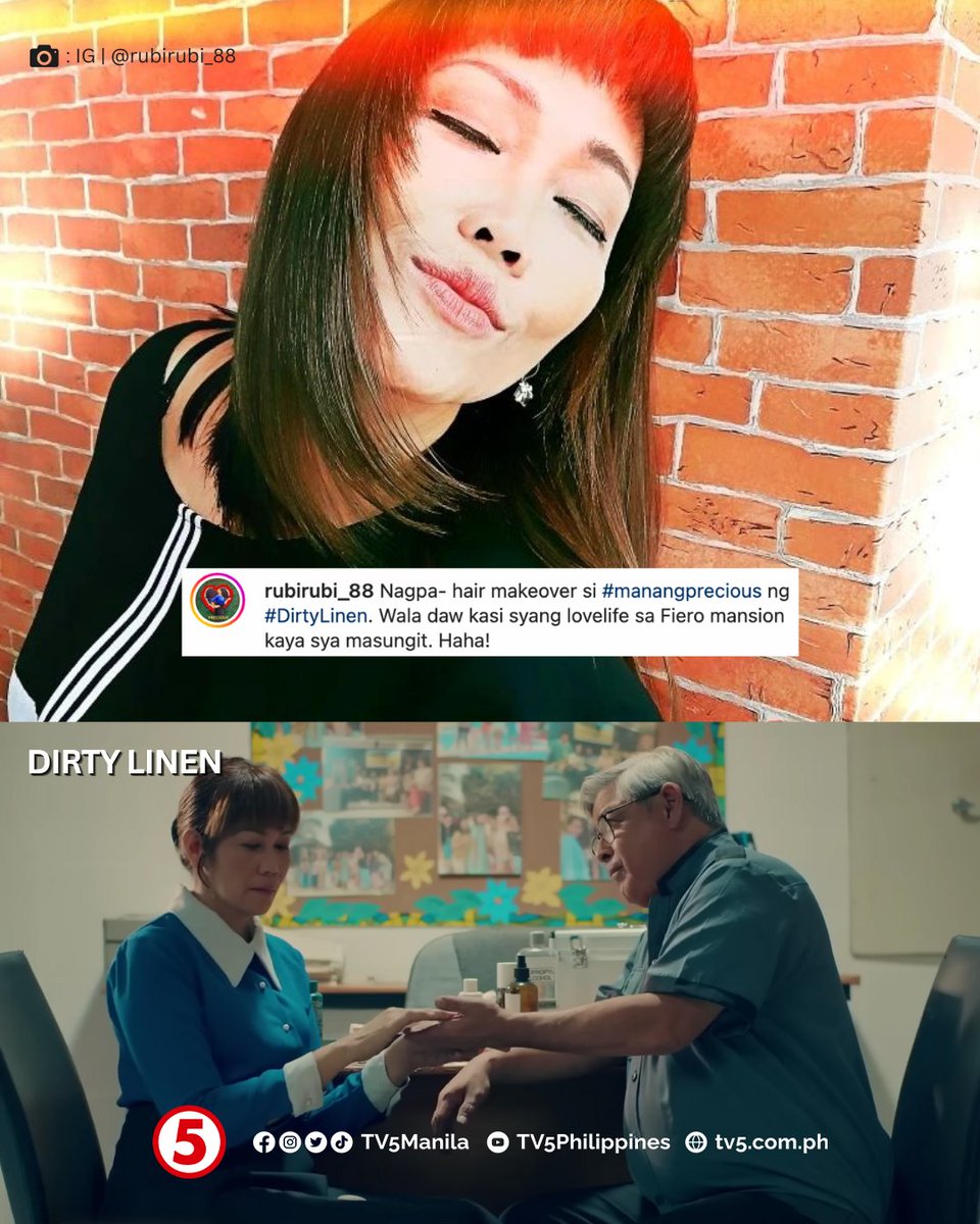 TV5manila's tweet photo. Taray ng #Manifesting skills ni Manang Precious, from posting this photo 3 weeks ago, ngayon may sumisibol nang love life with Mang Abe! 😍🤩😂 #PreBe #AbeCious 

Catch Rubi Rubi sa #DirtyLinenTV5, 9:30PM sa #TodoMaxPrimetimeSingko!
#IBAngSayaPagSamaSama

📸: IG | Rubi Rubi https://t.co/1SwJDPDD3Q