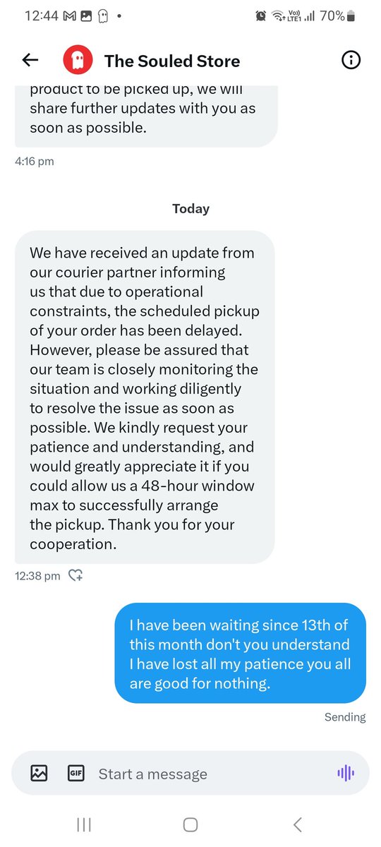 mellojude's tweet photo. @thesouledstore This is what you Sent me on DM worst worst service rubbish brand https://t.co/xVI78DH1nn