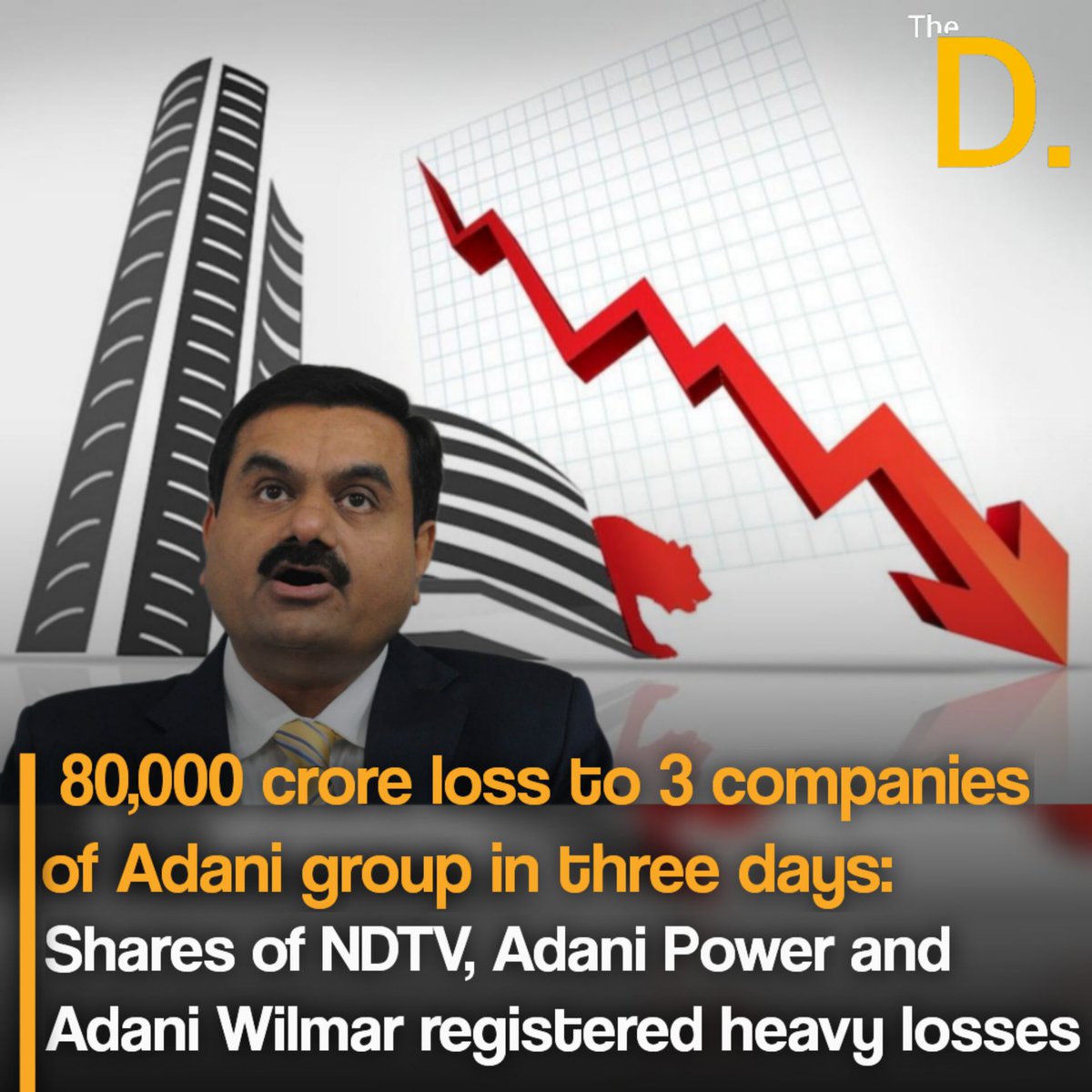 TheDemocratic4u's tweet photo. Adani Groups is in Loss

#adani
#loss 
#UPI #DurgaAshtami #DigitalFasting #UPIcharges #wednesdaythought #KarnatakaElections2023 #41stTDPFoundationDay #ndtv #WednesdayMotivation #ShaheedMinarCholo #SamratAshokJayanti #RPSC_ #KohlifansownSRK https://t.co/EjBuVaYMPw