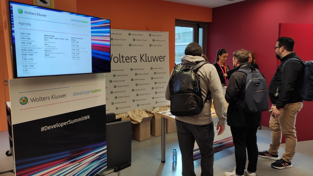 WKa3Software's tweet photo. ¡Ha llegado el día! 🏁🏁Arrancamos el Developer Summit Wolters Kluwer, nuestro evento para desarrolladores de software 👨💻 para fomentar el aprendizaje y la innovación en el sector.
#DeveloperSummitWK https://t.co/NykvHZ9Cy2