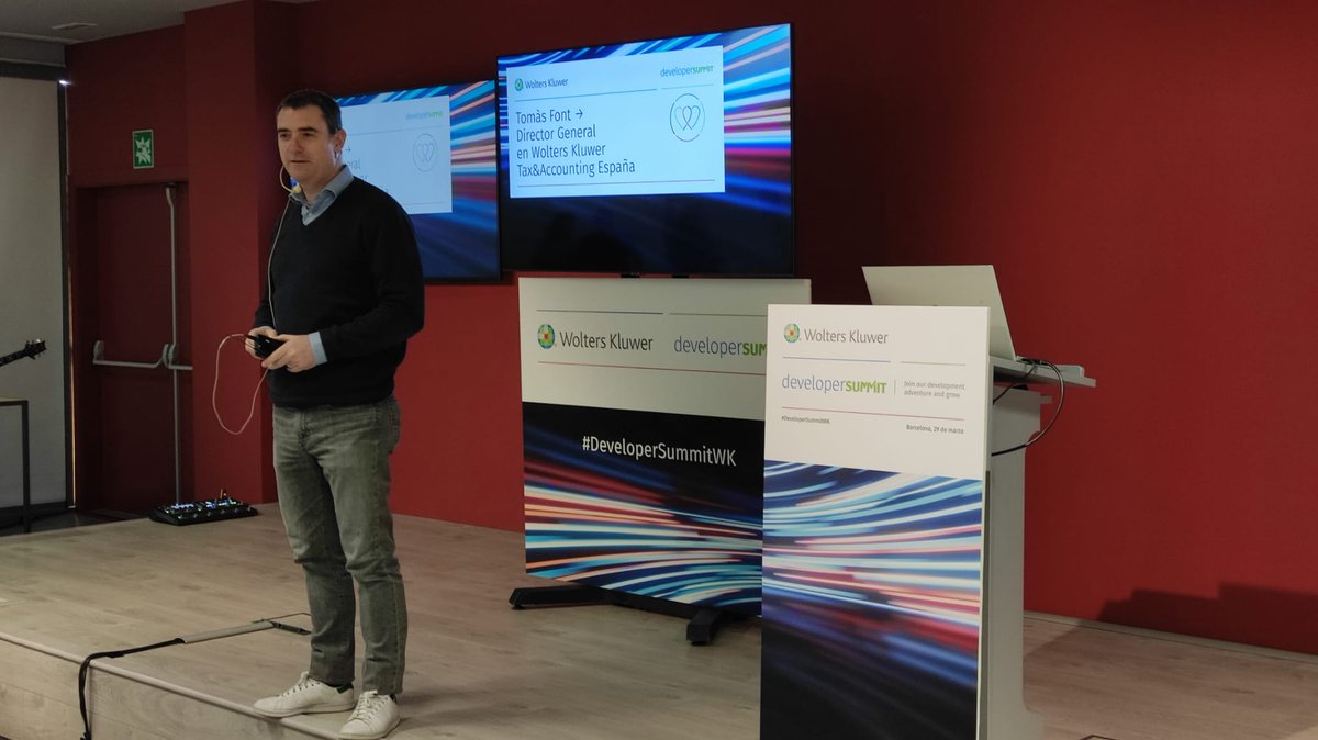 WKa3Software's tweet photo. ¡Ha llegado el día! 🏁🏁Arrancamos el Developer Summit Wolters Kluwer, nuestro evento para desarrolladores de software 👨💻 para fomentar el aprendizaje y la innovación en el sector.
#DeveloperSummitWK https://t.co/NykvHZ9Cy2